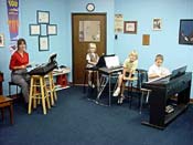 Click for a larger view of the keyboard class in progress!
